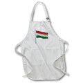 3dRose Carsten Reisinger Illustrations - Flag of Hungary on a Flag Pole Over White Hungarian - Aprons (apr_157176)