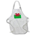 3dRose InspirationzStore Flags - Flag of Wales - Welsh red dragon on white and green - Y Ddraig Goch UK United Kingdom Great Britain - Aprons