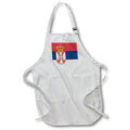 3dRose InspirationzStore Flags - Flag of Serbia Serbian red blue white Trobojka stripes coat of - Aprons (apr_158425)