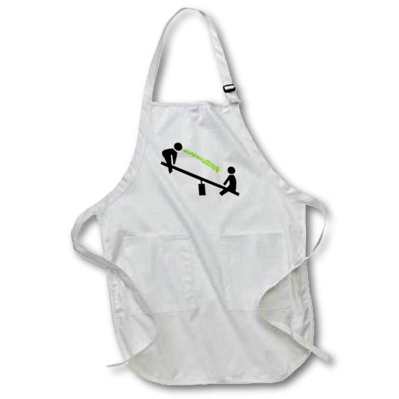 3dRose R McDowell Graphics Gross Humor - Puke on the Playground - Aprons