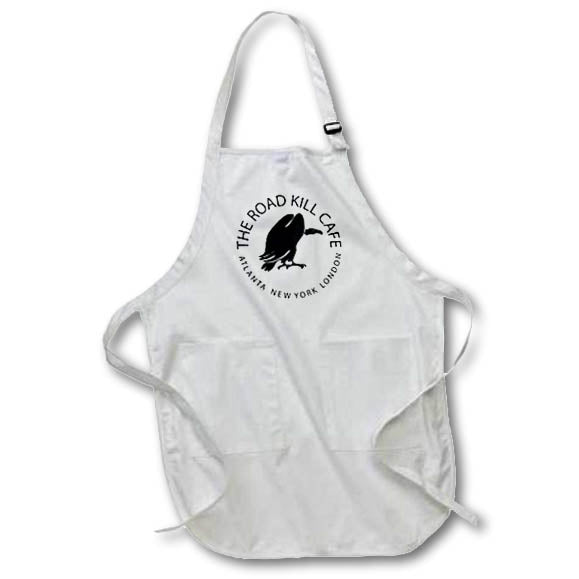 3dRose apr_15920 R McDowell Graphics Animal Humor - Road Kill Cafe - Aprons