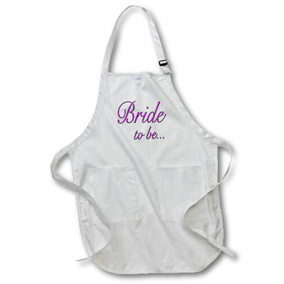 3dRose EvaDane - Quotes - Bride to be, Pink - Aprons (apr_161144)