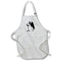 3dRose Susans Zoo Crew Music - Graphic Conductor and Stand Black - Aprons (apr_164281)