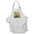 3dRose InspirationzStore Vintage Art - Gigantic colossal octopus sea monster Kraken. Pierre - Aprons (apr_164907)