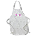 3dRose InspirationzStore Typography - QT pi - Cute Pink Cutie Pie Math Pun - Geeky Girly Mathematics Humor - Aprons (apr_164995)