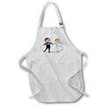 3dRose TNMGraphics Weddings - Dancing Bride and Groom Cartoon - Aprons (apr_165464)