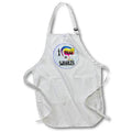 3dRose Dooni Designs Dreamer Dreaming of Designs - Cute Girly Heart Star Clouds I Dream of Smores - Aprons (apr_166141)