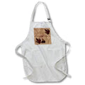 3dRose Doreen Erhardt Autumn Collection - Red Maple Leaves with Acorns and a Twine Bow - Aprons (apr_173232)