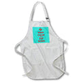 3dRose EvaDane - Funny Quotes - Keep Calm and eat Sushi. Turquoise and Red. - Aprons (apr_173314)