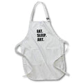 3dRose InspirationzStore Eat Sleep series - Eat Sleep Art - devoted artist. arty student. - Aprons (apr_180380)
