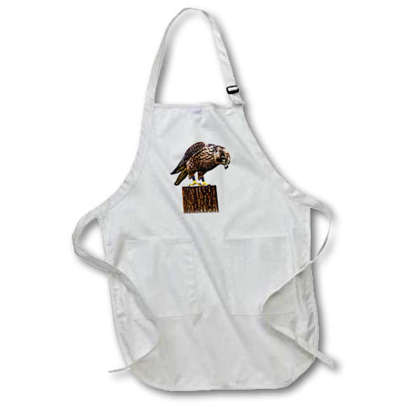 3dRose Boehm Graphics Bird - A falcon on a tree limb looking down at prey - Aprons (apr_180523)