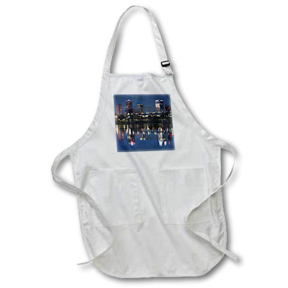 3dRose Danita Delimont - Walter Bibikow - Arkansas - USA, Arkansas, Little Rock, City Skyline at Dawn - Aprons (apr_192080)