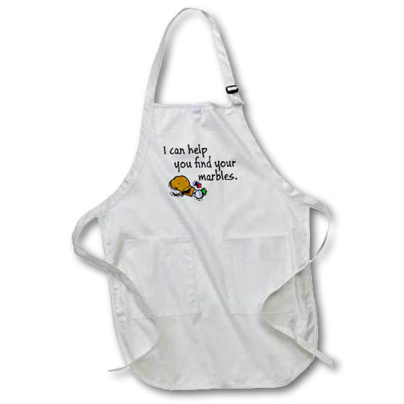 3dRose EvaDane - Funny Quotes - I can Help You find Your Marbles. - Aprons (apr_193346)