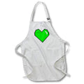 3dRose EvaDane - Images - Pixel Heart. Lime Green. - Aprons (apr_193468)