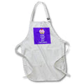 3dRose EvaDane - Funny Quotes - Keep Calm and eat Cupcakes. Purple. - Aprons (apr_193600)