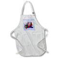 3dRose All Smiles Art Funny - Funny Flying Pig Flying Airplane - Aprons (apr_195227)