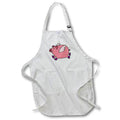 3dRose All Smiles Art Funny - Funny Flying Pig in Purple Sneakers - Aprons (apr_196225)