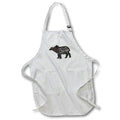 3dRose All Smiles Art Animals - Cute Black and White Tapir - Aprons (apr_200083)
