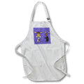 3dRose All Smiles Art Love - Funny Moose Bride and Groom Wedding Design - Aprons (apr_200591)