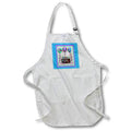 3dRose Beverly Turner Birthday Invitation Design - Birthday Party Chocolate Cake 80th - Aprons (apr_20219)