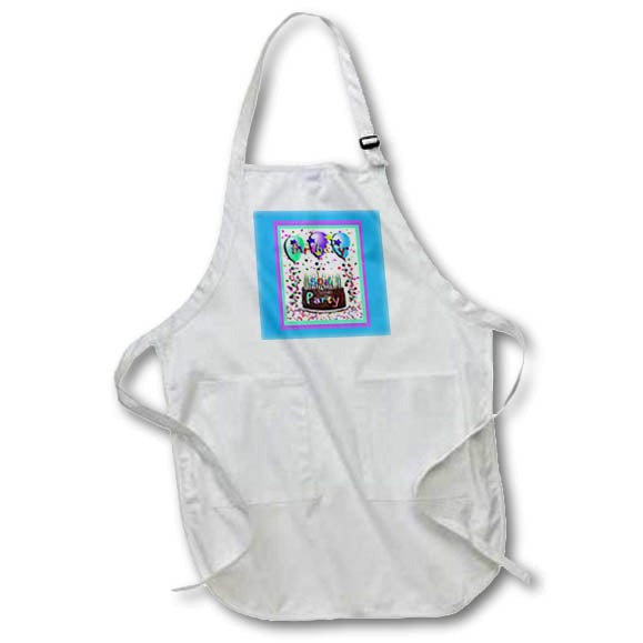 3dRose Beverly Turner Birthday Invitation Design - Birthday Party Chocolate Cake 80th - Aprons (apr_20219)
