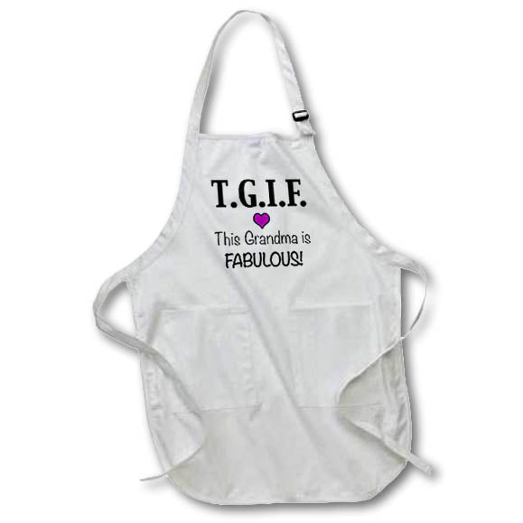 Funny TGIF “This Grandma is Fabulous” Purple Apron