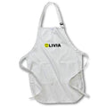 3dRose Florene - Names II - Print of Olivia with Smiley Face for O - Aprons (apr_204836)