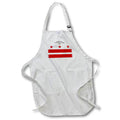 3dRose Sandy Mertens Washington, DC - Washington DC Flag - Aprons (apr_210380)