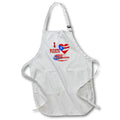 3dRose RinaPiro - Quotes - I Love Puerto Rico. Puerto Rican Flag. Popular Saying. - Aprons (apr_216433)