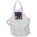 3dRose Sandy Mertens Patriotic - Bald Eagle Liberty Bell and Flag - Aprons (apr_21651)