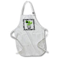3dRose Doreen Erhardt Baby Designs - Western Cow Print with Green Balloons - Aprons (apr_21783)
