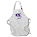 3dRose Florene - Humor - Print of I Believe in Purple Elephants with Cartoon Elephant - Aprons (apr_221577)
