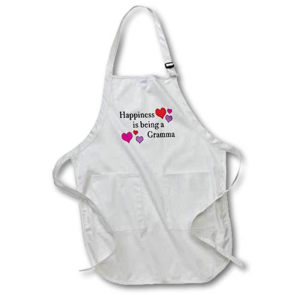 3dRose EvaDane - Quotes - Happiness is Being A Gramma - Aprons (apr_223969)