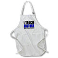 3dRose EvaDane - Quotes - I Teach History Whats Your Superpower Blue - Aprons (apr_224015)