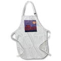 3dRose Danita Delimont - Moon - Moon Rising Over Tower Butte. Arizona, United States. - Aprons (apr_229672)