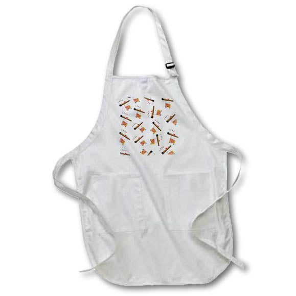 3dRose Florene - Décor III - Image of Cards Whiskey And Cigar Repeat Pattern - Aprons (apr_233684)