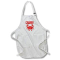 3dRose Doreen Erhardt Sea Life - Crabby Fun with Words Red Glitter Like Sticker Style Crab - Aprons (apr_235488)