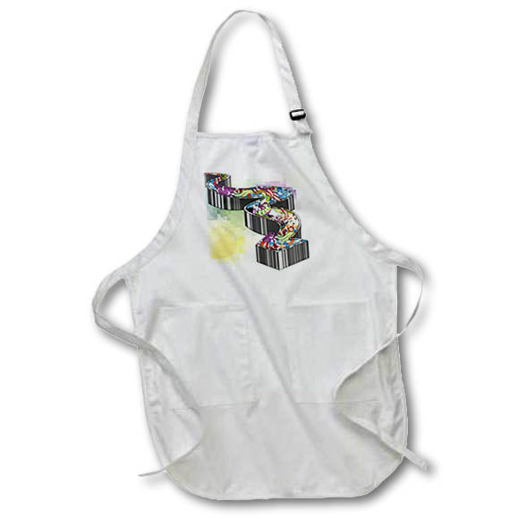 3dRose A Contemporary Patterned Snaking Arrow - Aprons (apr_235944)