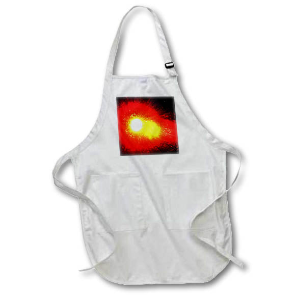 3dRose Perkins Designs Space - Solar Flare abstract rendition of a solar flare being emitted in space - Aprons (apr_23721)