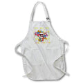 3dRose Doreen Erhardt Birthday Collection - Happy Birthday 12 Year Old Girl with Fun Scrapbook Theme and Pastels - Aprons (apr_245291)
