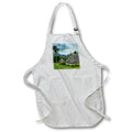 3dRose Danita Delimont - Fiji - Thatched roofed huts in Navala, the Ba Highlands of Viti Levu, Fiji - Aprons (apr_250337)
