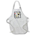 3dRose Janna Salak Designs Dogs - I Love My French Bulldog Black Masked Fawn Cream - Aprons (apr_25346)