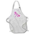 3dRose Janna Salak Designs Prints and Patterns - Pink Pointillism Dragonfly - Aprons (apr_25378)