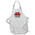 3dRose EvaDane - Quotes - Im The Youngest The Rules Dont Apply to Me Red - Aprons (apr_254632)