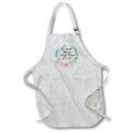 3dRose Anne Marie Baugh - Quotes - Do Small Things with Great Love in A Green and Pink Floral Wreath - Aprons (apr_254949)