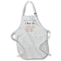 3dRose Anne Marie Baugh - Quotes - I Love Us With A Cute Rabbit Hugging A Bear Illustration - Aprons (apr_254977)
