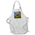 3dRose Melissa A. Torres Art Florals - Image of a painting of a Hummingbird and Trumpet Vine - Aprons