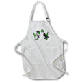 3dRose All Smiles Art Love - Funny Cute Brontosaurus Bride and Groom Dinosaur Wedding - Aprons (apr_260904)