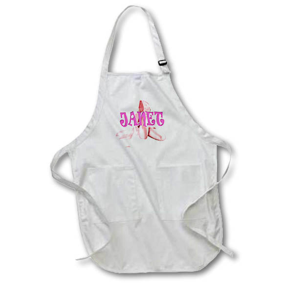 3dRose RinaPiro - Kids - Janet. Pink Ballet Shoes. Ballerina. - Aprons (apr_261389)