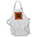 3dRose mimulux Psychedellic Art - MANDALA zen InnerBalance harmony red gold green orange peace - Aprons (apr_26769)